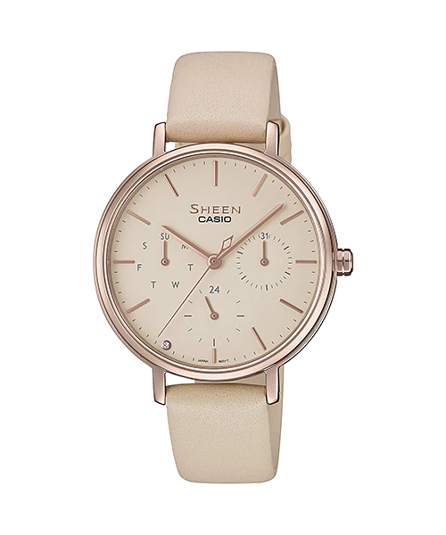 นาฬิกา คาสิโอ Casio SHEEN SAPPHIRE CRYSTAL คริสตัลแซฟไฟร์ SHE-4541 series รุ่น SHE-4541CGL-4A ของแท้ รับประกัน1ปี