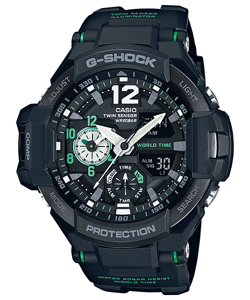 นาฬิกา คาสิโอ Casio G-SHOCK นักบิน GRAVITYMASTER รุ่น GA-1100-1A3