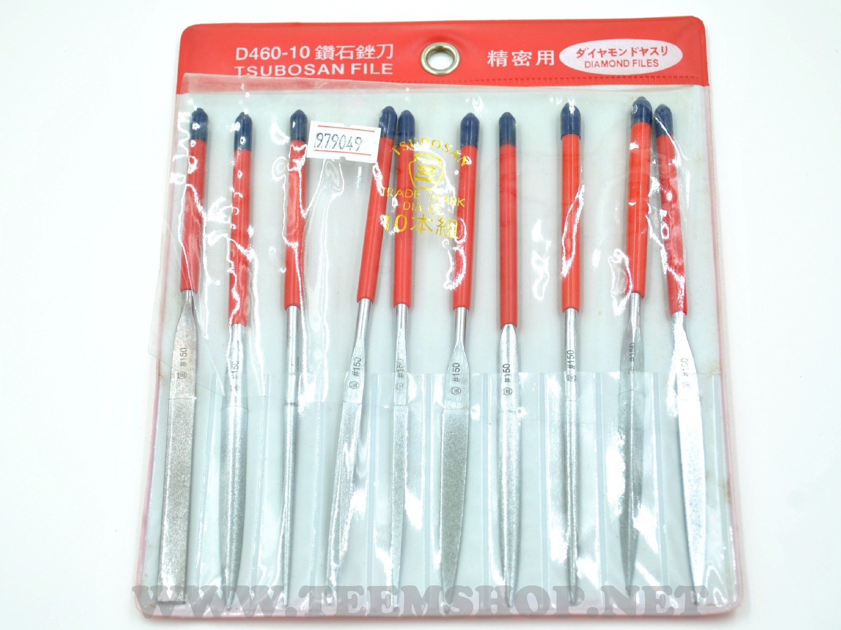 TSUBOSAN ตะไบเพชร 10 ตัวชุด 4x160 mm. D460-10 เบอร์ 150