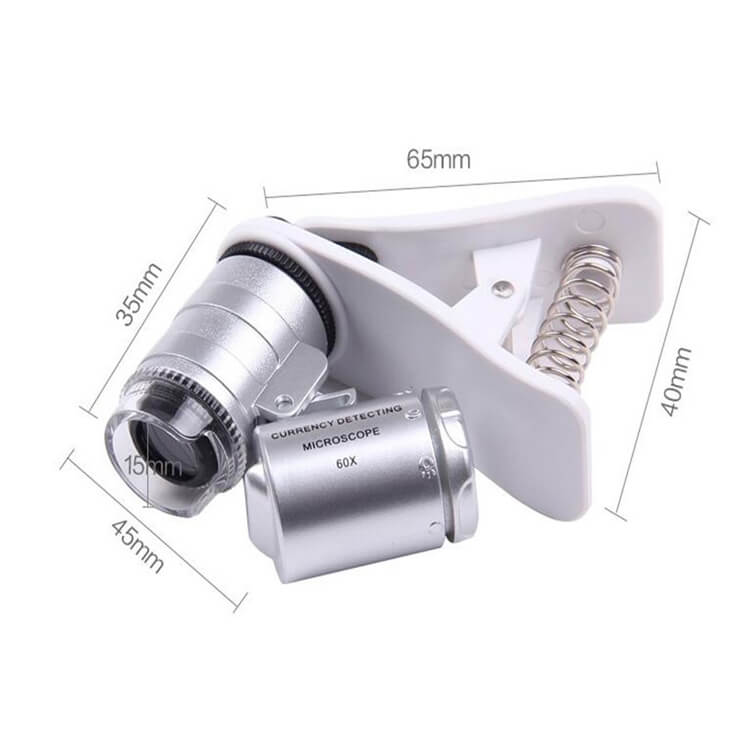 กล้องจุลทรรศน์หนีบโทรศัพท์ 60X