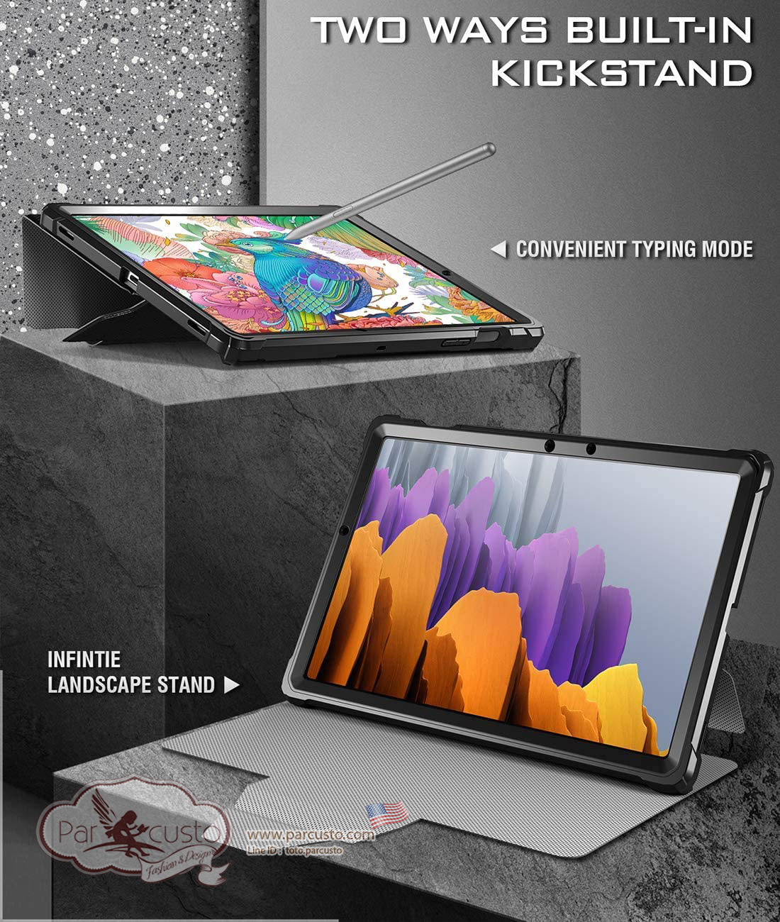 เคสกันกระแทก Samsung Galaxy Tab S7/S8 [Explorer] จาก POETIC [Pre-order USA]