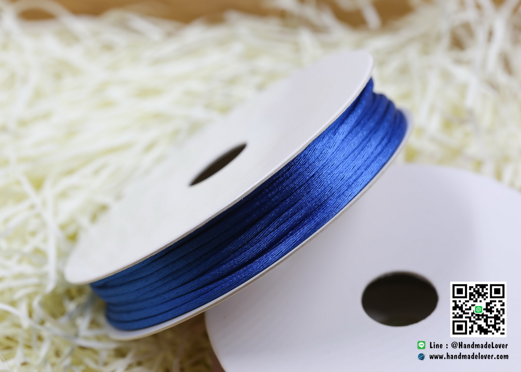เชือกหางหนู สีฟ้าเข้ม [24] ขนาด 2 มิล [อย่างดี เนื้อนุ่ม]