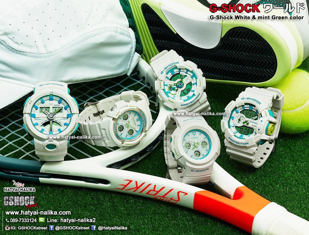 นาฬิกา Casio G-Shock Limited White & mint Green Color series รุ่น AWG-M100SWG-7A (ไม่มีขายในไทย) ของแท้ รับประกัน1ปี