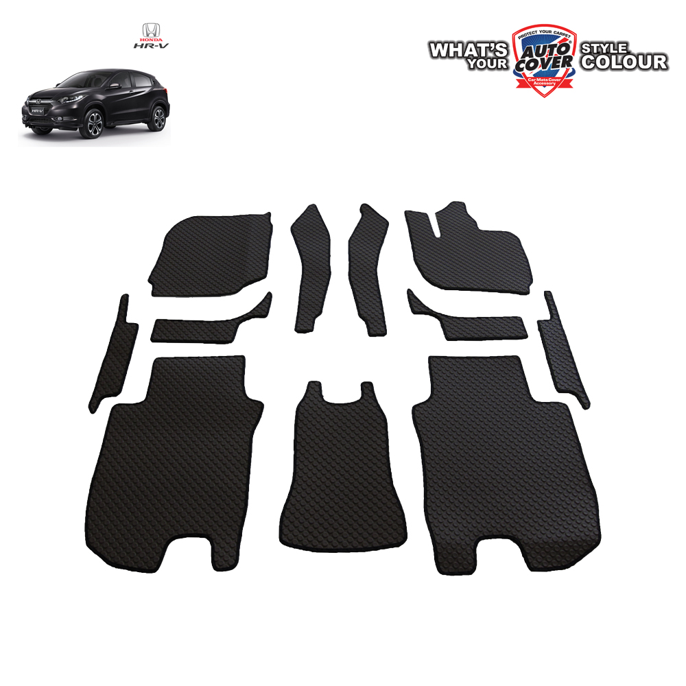 พรมปูพื้นรถยนต์ พรมกระดุม รถ HONDA HRV ชุดภายในห้องโดยสาร จำนวน 11 ชิ้น