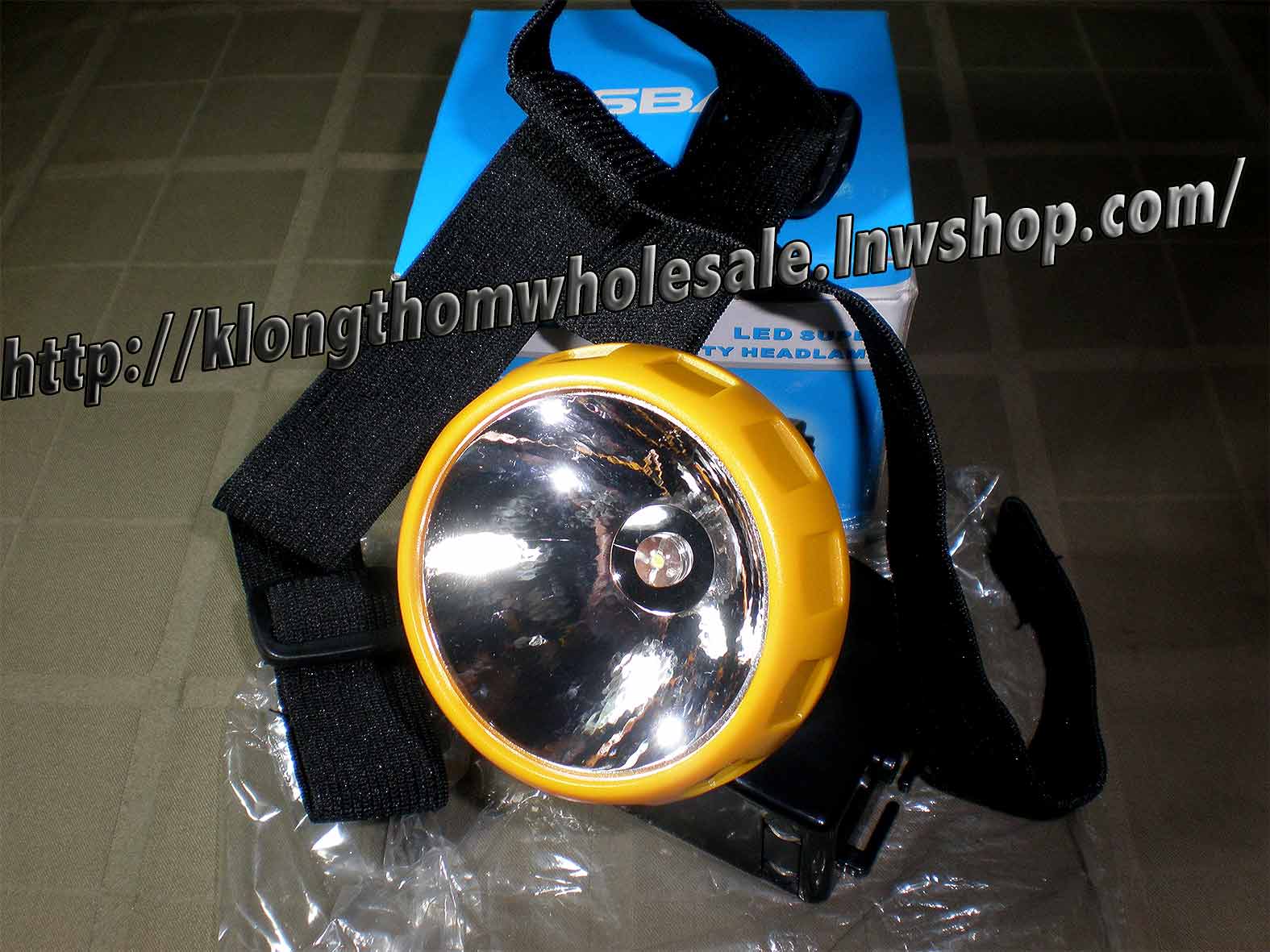ไฟฉายคาดหัว LED 1 ดวง แถมเลนส์เหลืองYG3599
