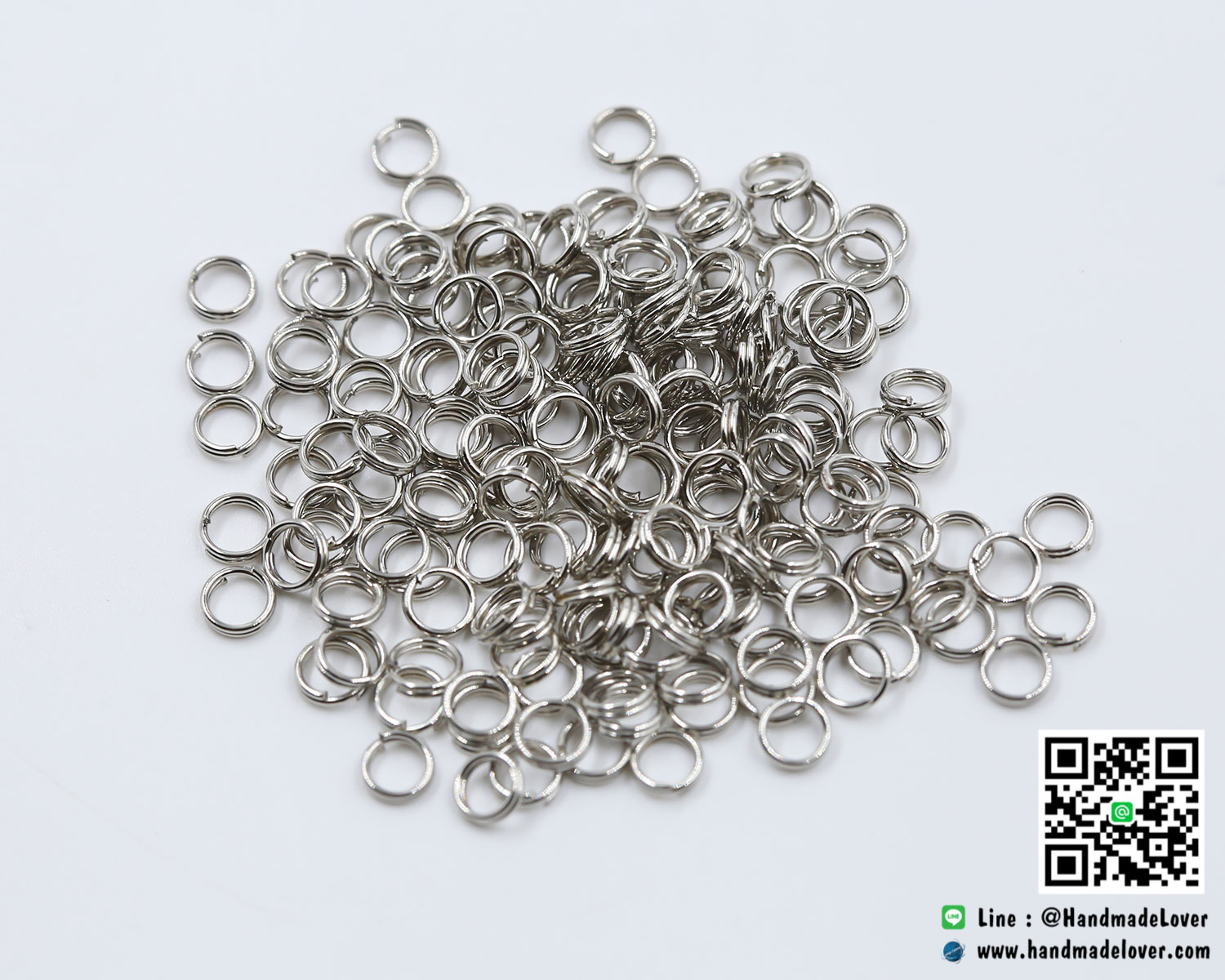 ห่วงกลม สีนิเกิล ขนาด 5 mm. [ห่วง 2 ชั้น]