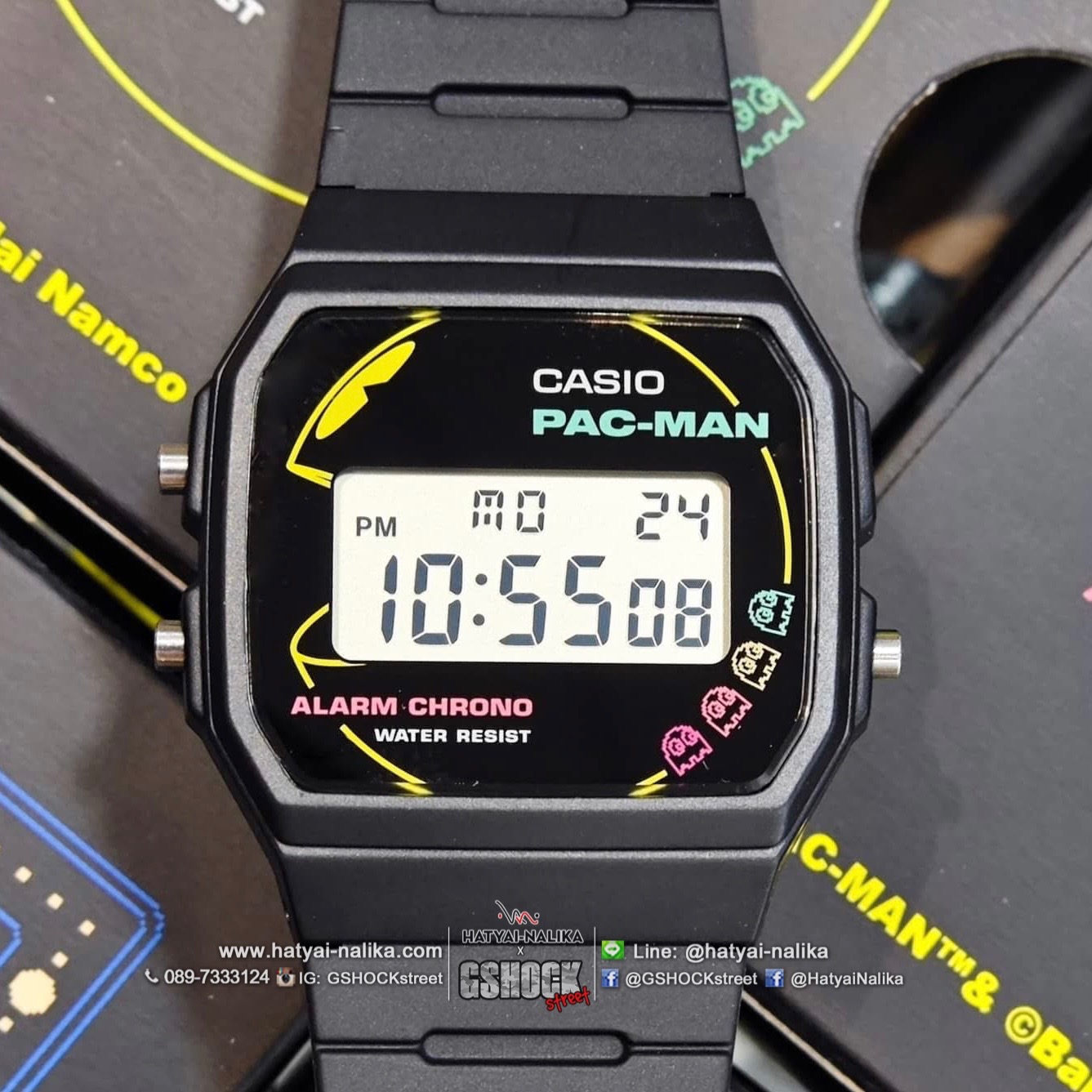 นาฬิกา คาสิโอ CASIO x PAC-MAN Limited Collaboration models รุ่น F-91WPC-1A ของแท้ รับประกัน1ปี