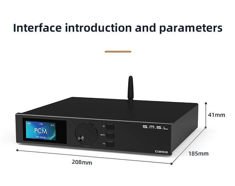 SMSL D300 DAC ตั้งโต๊ะชิป ROHM BD34301EKV ระดับเรือธง ประกันศูนย์ไทย