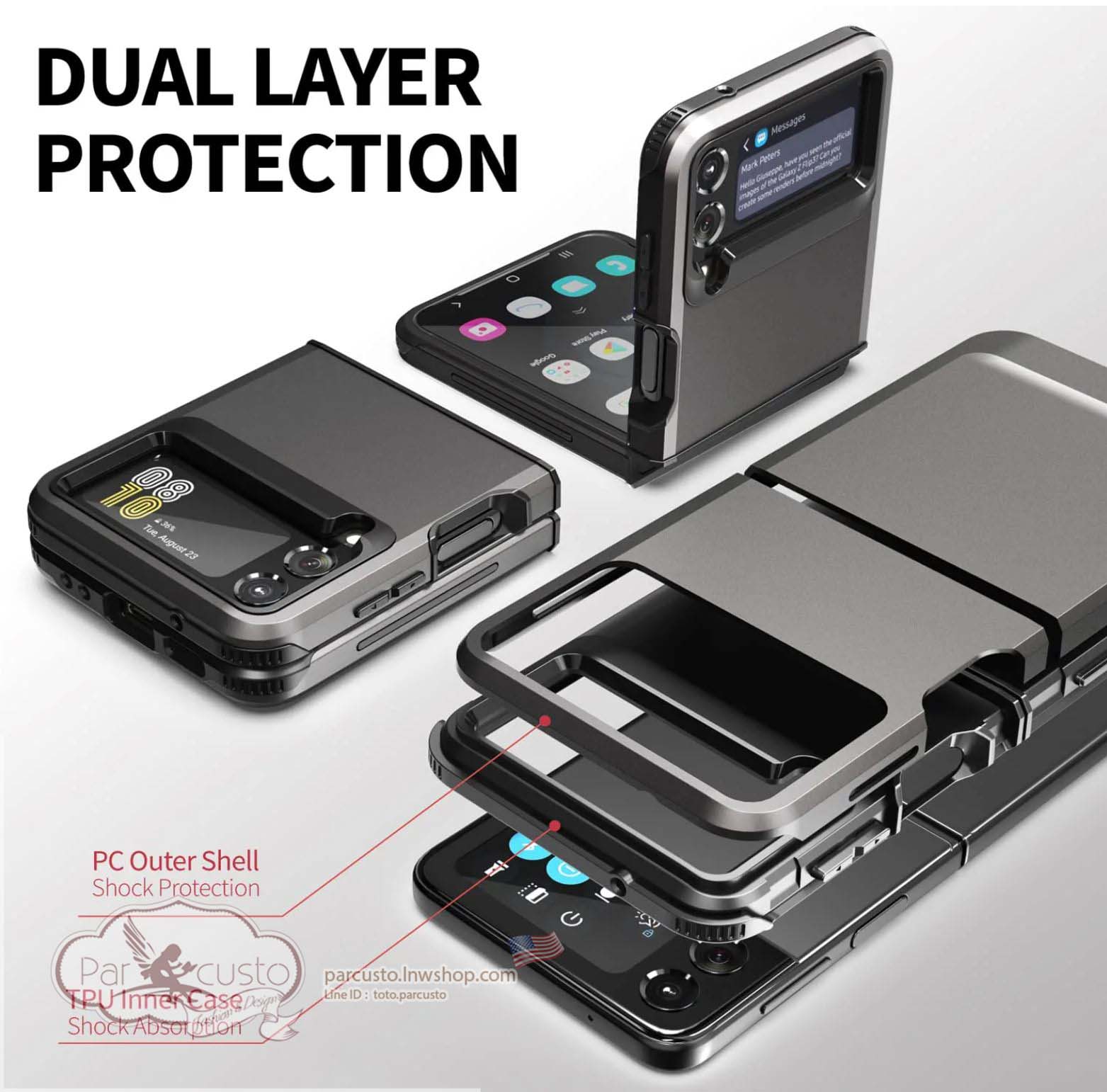 เคสกันกระแทก Samsung Galaxy Z Flip 4 5G [Outcross] จาก Vena (Pre-order USA)