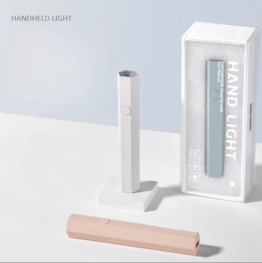 (qt0565) HAND LIGHT ไฟฉายล็อคอะไหล่มินิมอล ล็อคสีเจล เครื่องอบเล็บ ขนาดเล็ก ไฟฉาย LED