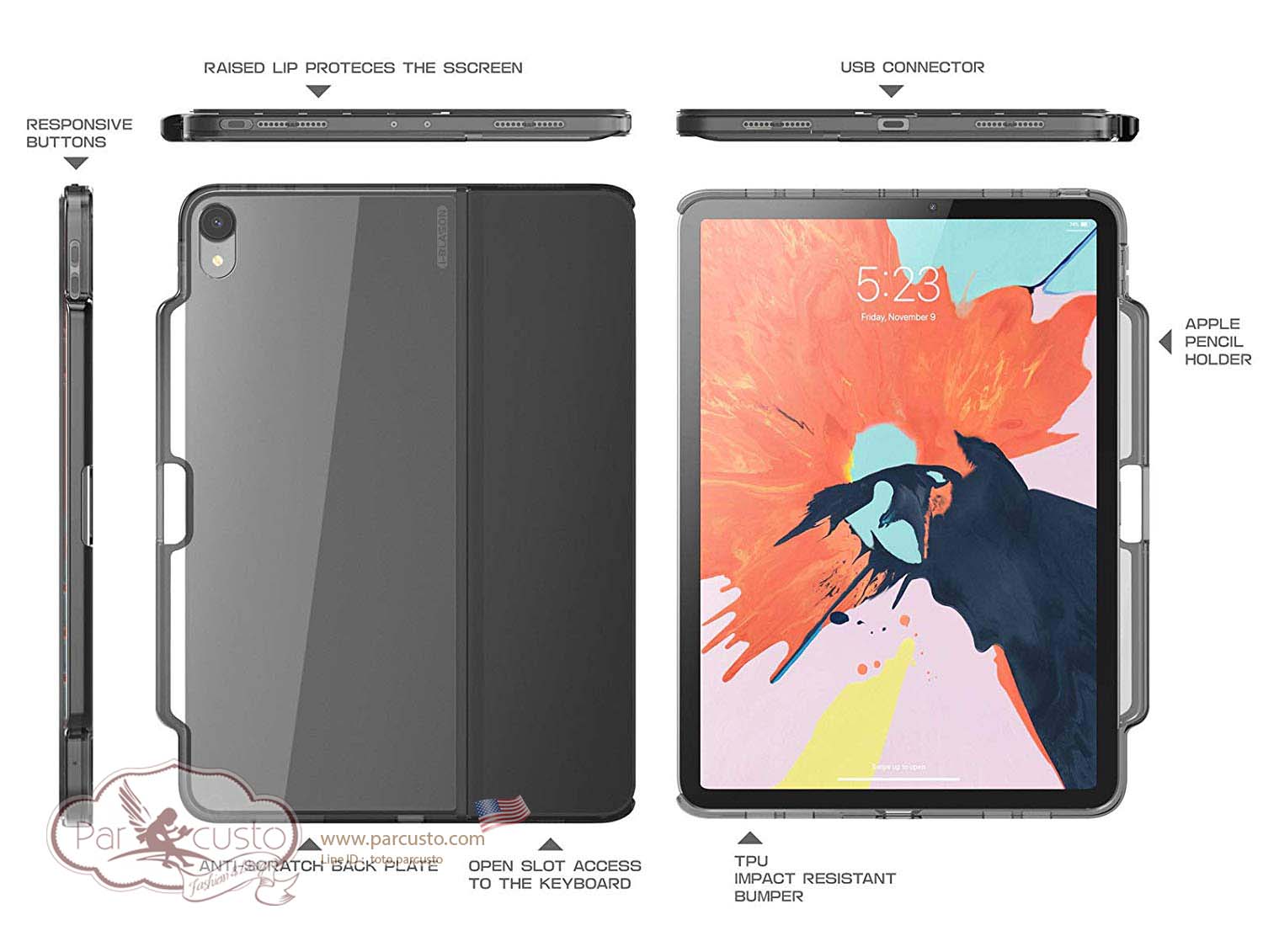 เคสกันกระแทก Apple iPad Pro 11 inch (2018) [Halo] จาก i-Blason [Pre-order USA]