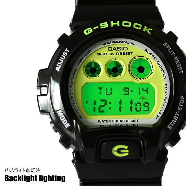 นาฬิกา คาสิโอ Casio G-Shock Standard digital รุ่น DW-6900CS-1 รุ่นออริจินอล ไฟเขียว