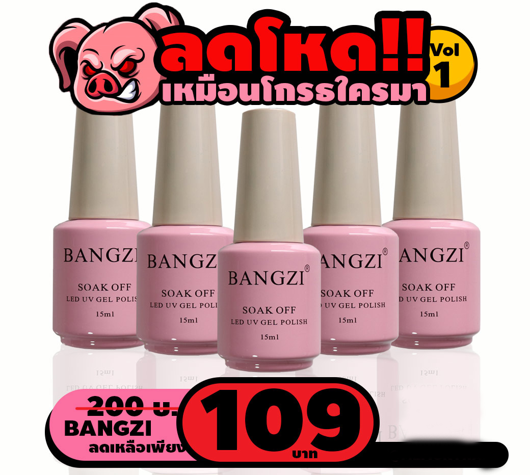 เจลทาเล็บ BANGZI TOP,BASE,PRIMER,PH,MATTE เลือกด้านใน