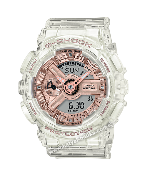 นาฬิกา Casio G-Shock มินิ S-Series Special Color GMA-S110SR Skeleton Rose Gold series รุ่น GMA-S110SR-7A ของแท้ รับประกัน1ปี