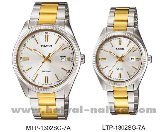 นาฬิกา คาสิโอ Casio SETคู่รัก รุ่น MTP-1302SG-7A+LTP-1302SG-7A ของแท้ รับประกัน 1 ปี