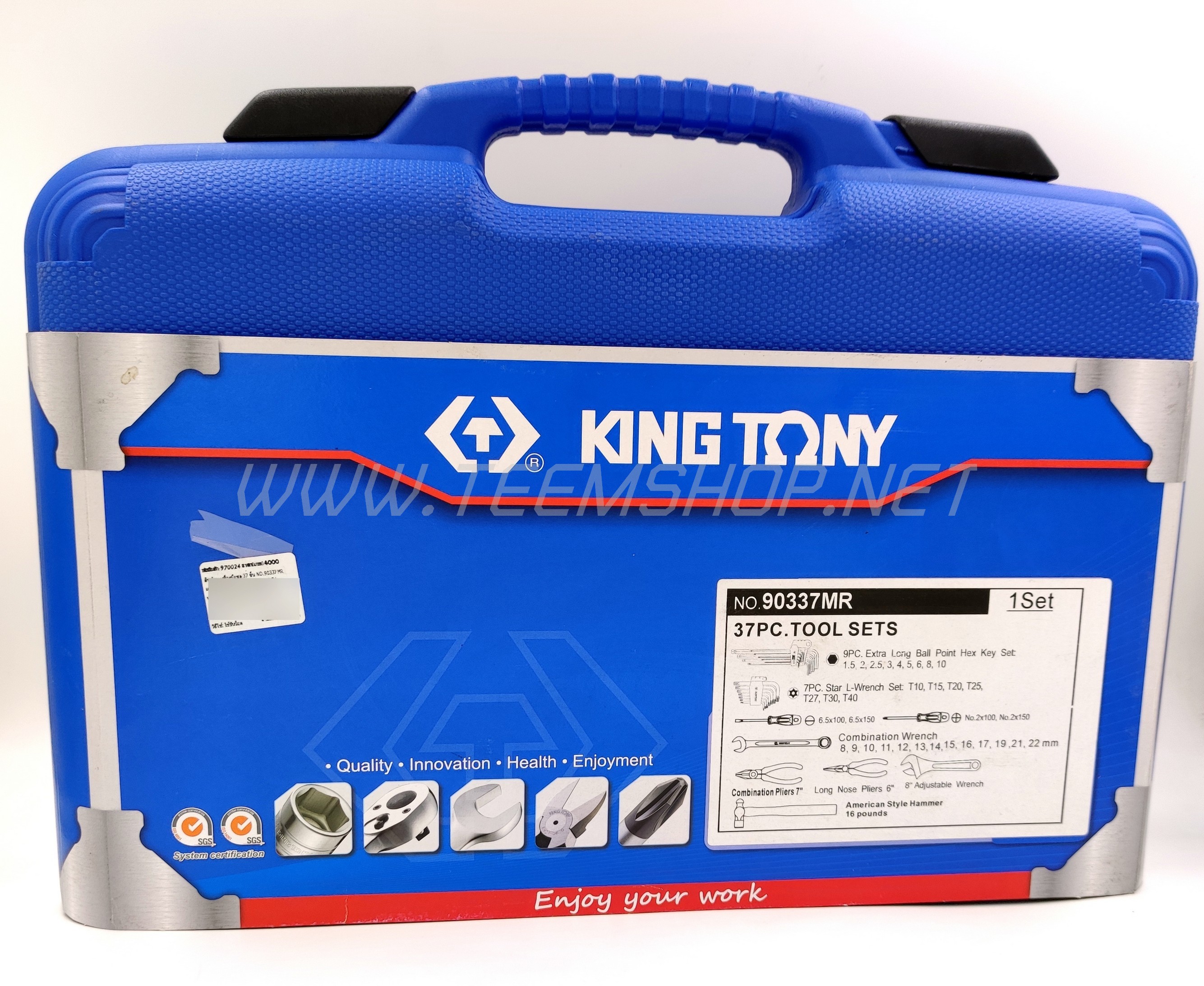 KINGTONY เครื่องมือชุด 37 ชิ้น NO.90337MR Made in Taiwan