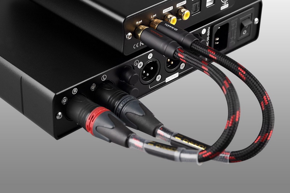 Topping TCRX1 สาย RCA เป็น XLR Balanced สำหรับเครื่องเสียง