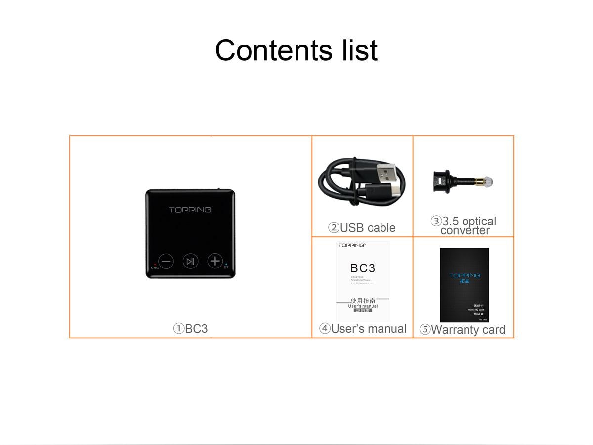 ขาย TOPPING BC3 ตัวรับสัญญาณ มือถือ รองรับ Bluetooth 5.0 , LDAC , Double Hi-Res