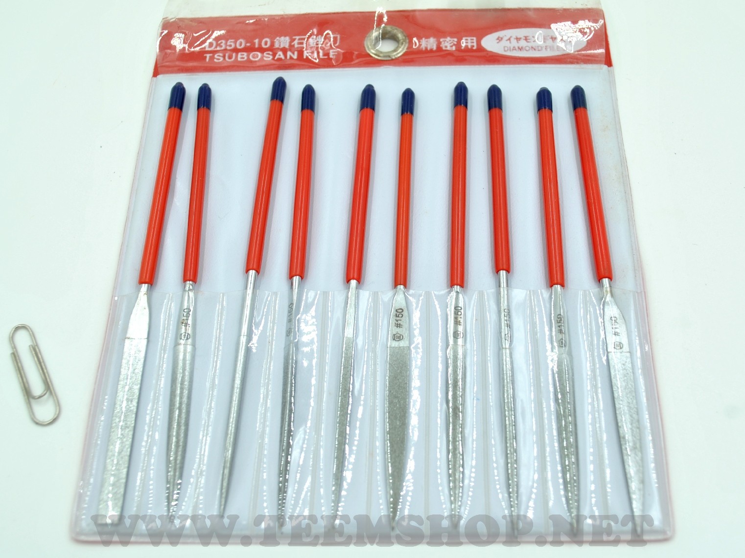 TSUBOSAN ตะไบเพชร 10 ตัวชุด 3x140 mm. D350-10 เบอร์150