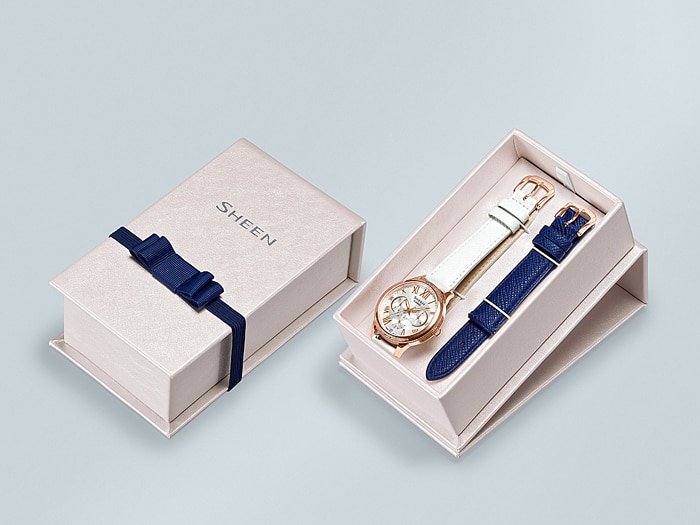 นาฬิกา คาสิโอ Casio SHEEN MULTI-HAND SHE-3058 series รุ่น SHE-3058LTD-7A ของแท้ รับประกัน1ปี