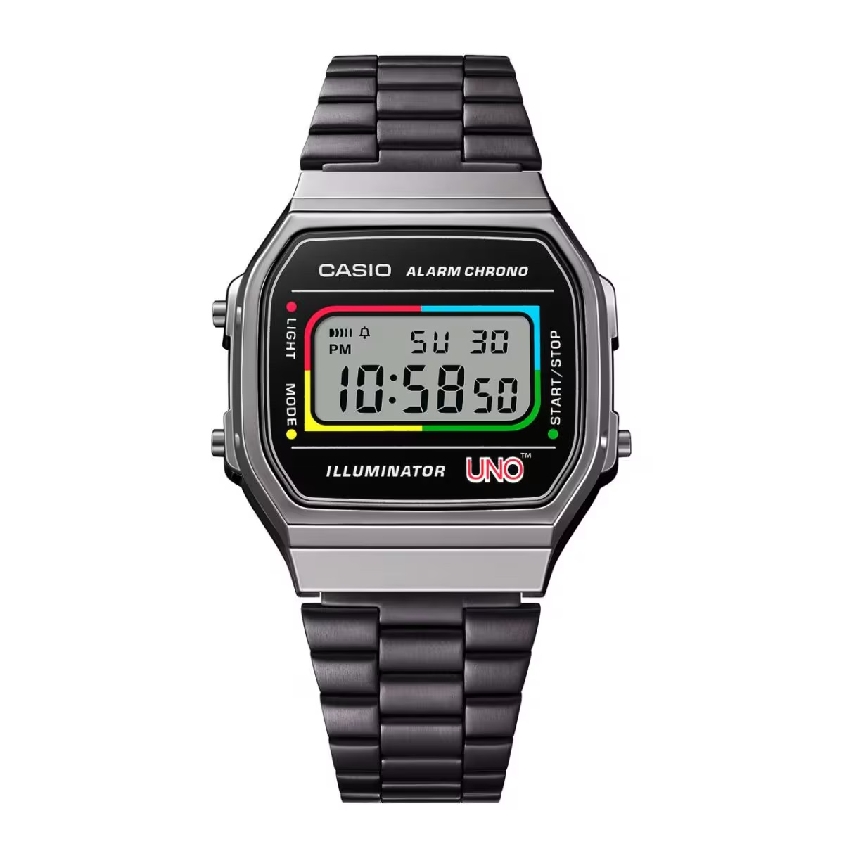 นาฬิกา คาสิโอ CASIO x UNO Card Game Vintage Limited รุ่น A168WEUC-1A ของแท้ รับประกัน1ปี