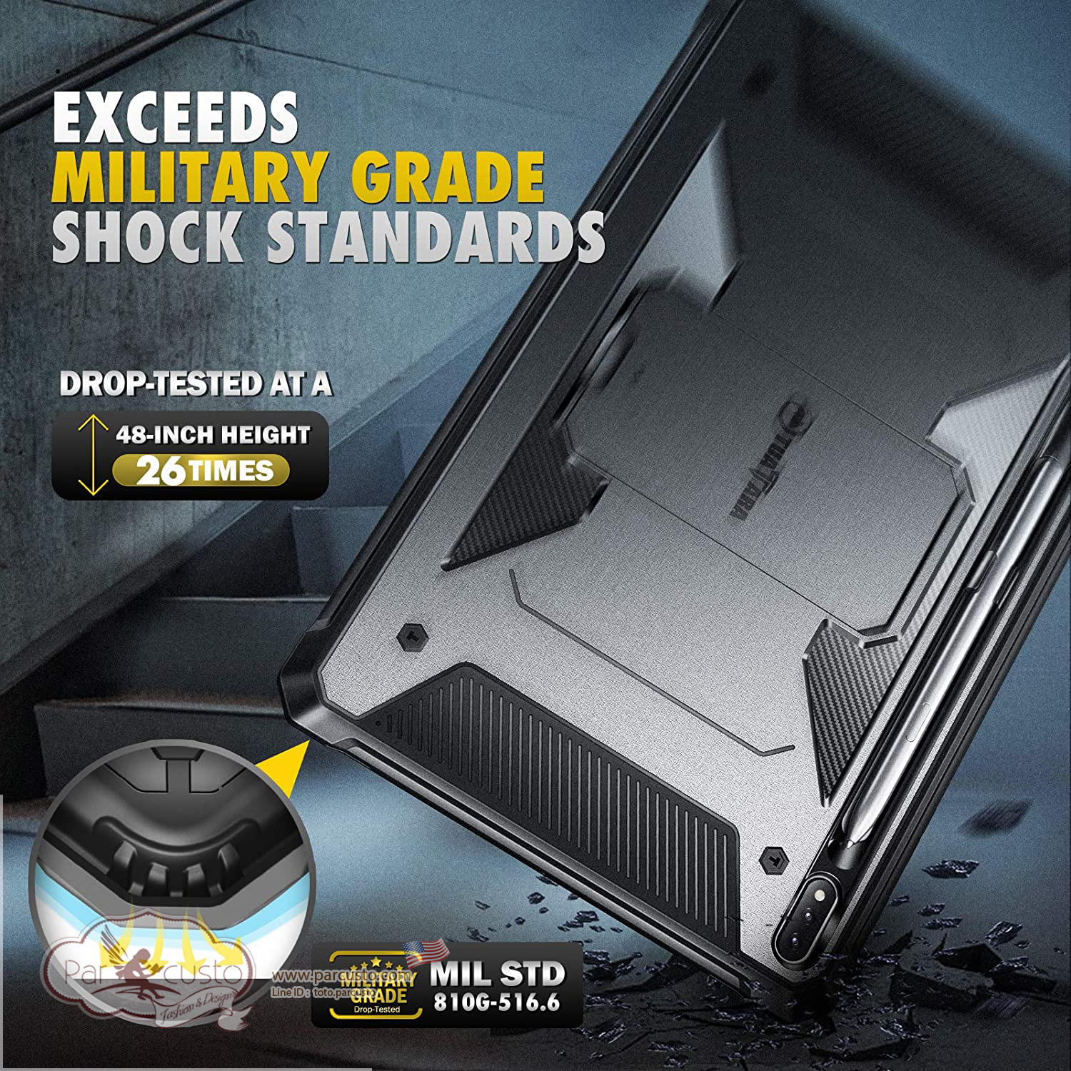 เคสกันกระแทก Samsung Galaxy Tab S7 Plus 12.4 inch 2020 [Tuatara จาก Fintie[Pre-order USA]