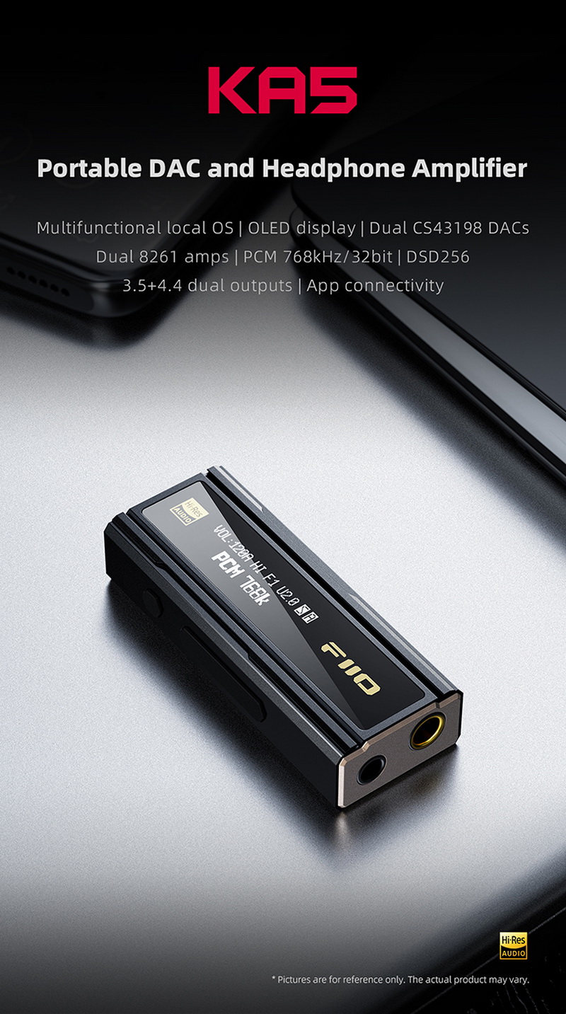 FiiO KA5 DAC/AMP พกพา พร้อมจอแสดงผล OLED ประกันศูนย์ไทย