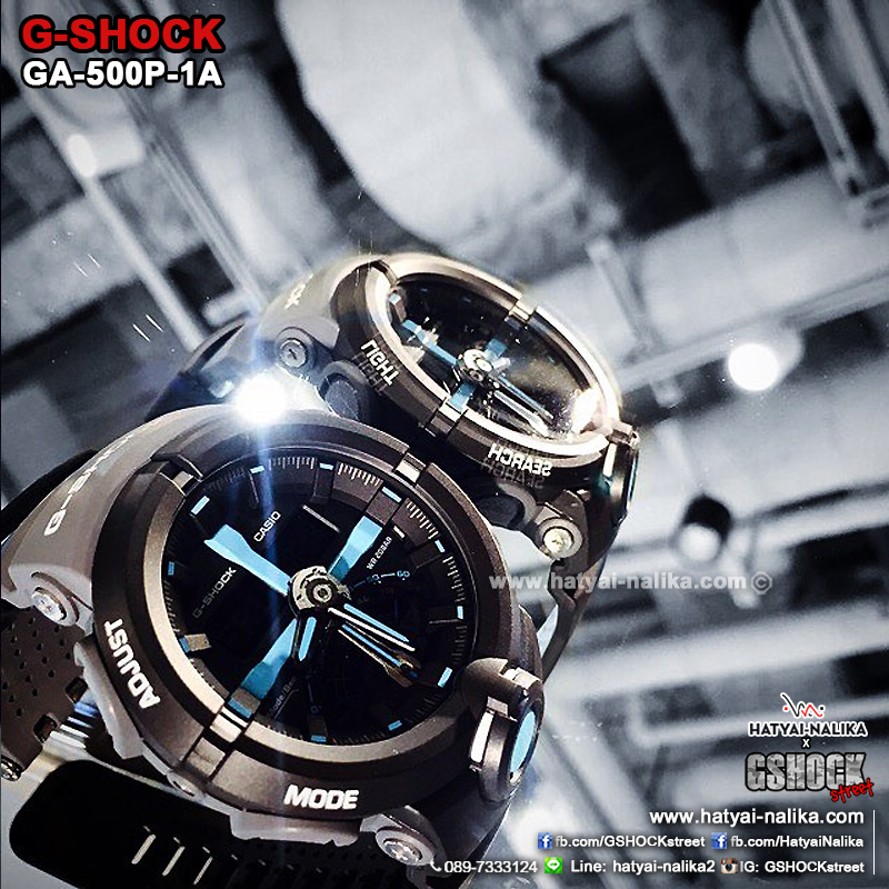 นาฬิกา Casio G-Shock GA-500P Punching pattern series รุ่น GA-500P-1A ของแท้ รับประกัน1ปี