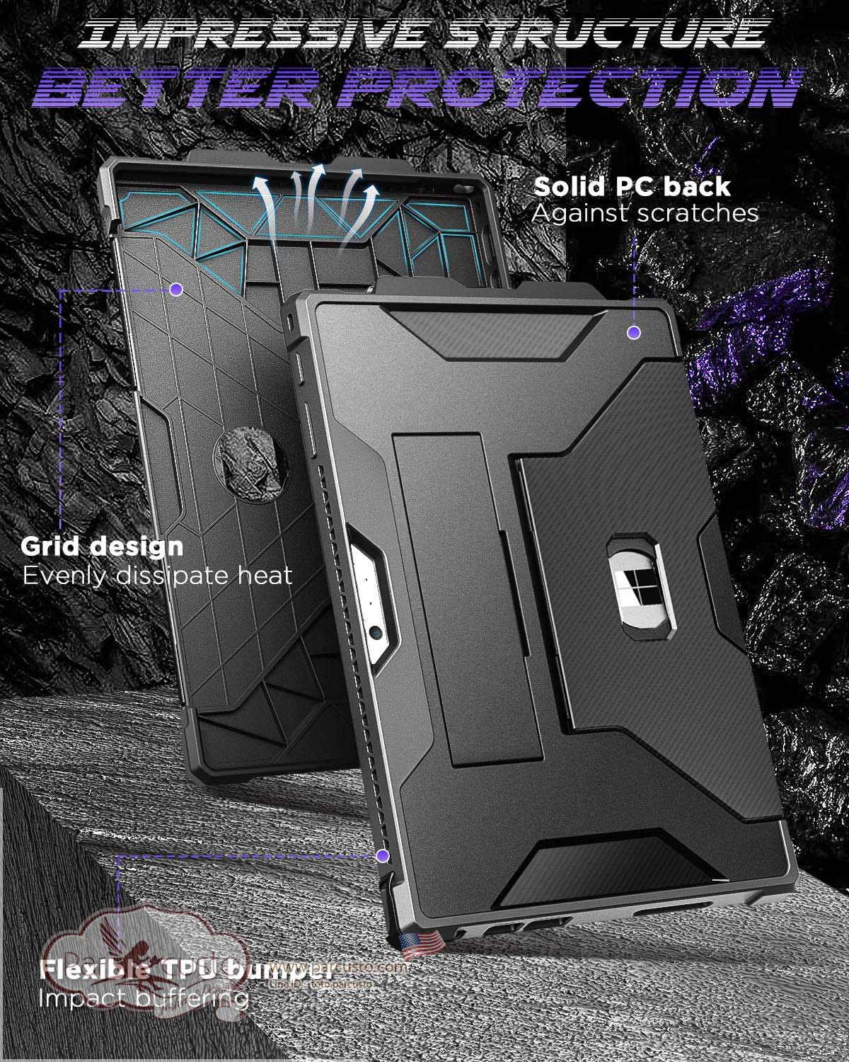 เคสกันกระแทก Microsoft Surface Pro 7 Plus/7/6/5/4 [Heavy Duty] จาก MoKo [หมด]