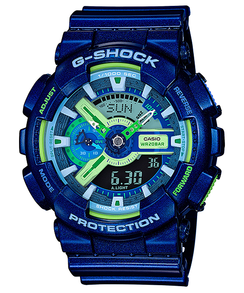 นาฬิกา Casio G-Shock Limited Multi-Color series Crazy Color 2016 รุ่น GA-110MC-2A (สี Blue Sapphire Marine) ของแท้ รับประกัน1ปี
