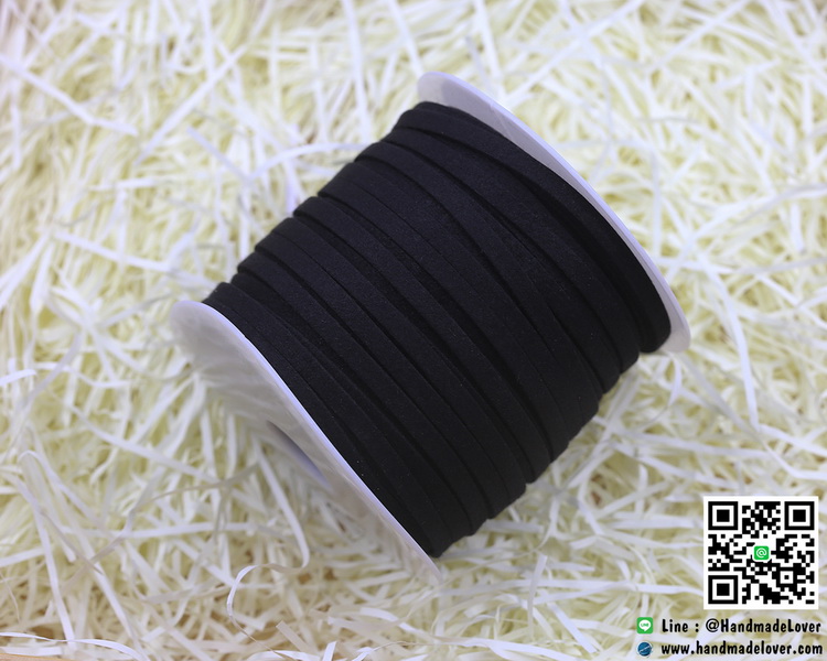 เชือกหนังชามุด สีดำ (5 mm.)