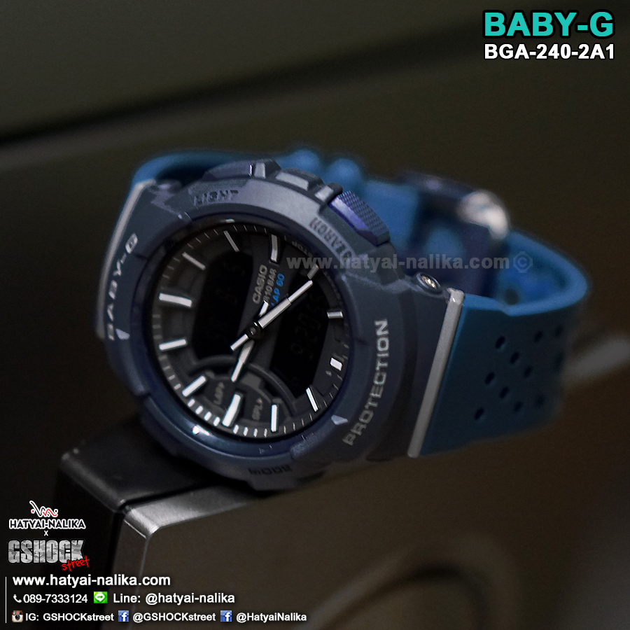 BABY-G　BGA-240-2A1DR　ネイビー Casio Baby-G Running Series Analog Digital Sport Watch BGA