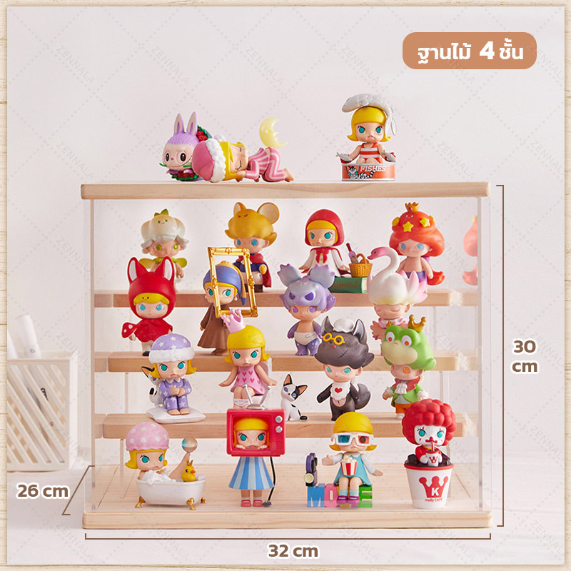 ชั้นวางโมเดล ฐานไม้