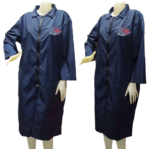 Dogtalog Groomer Apparel เสื้อคลุมผ้าร่ม เสื้อคลุมตัดขน เสื้อคลุมช่าง เสื้อคลุมกันเปื้อน สีกรมท่า