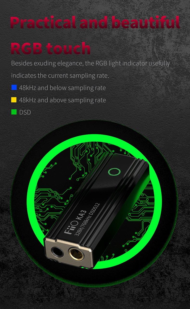 FiiO KA3 DAC/AMP พกพาระดับเรือธง รองรับ 32Bit/768kHz, DSD512