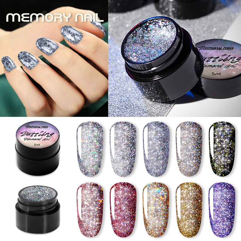 สีเจลกากเพชร แบบกระปุก Dazzling Diamond Gel เนื้อกากเพชรเข้มข้น
