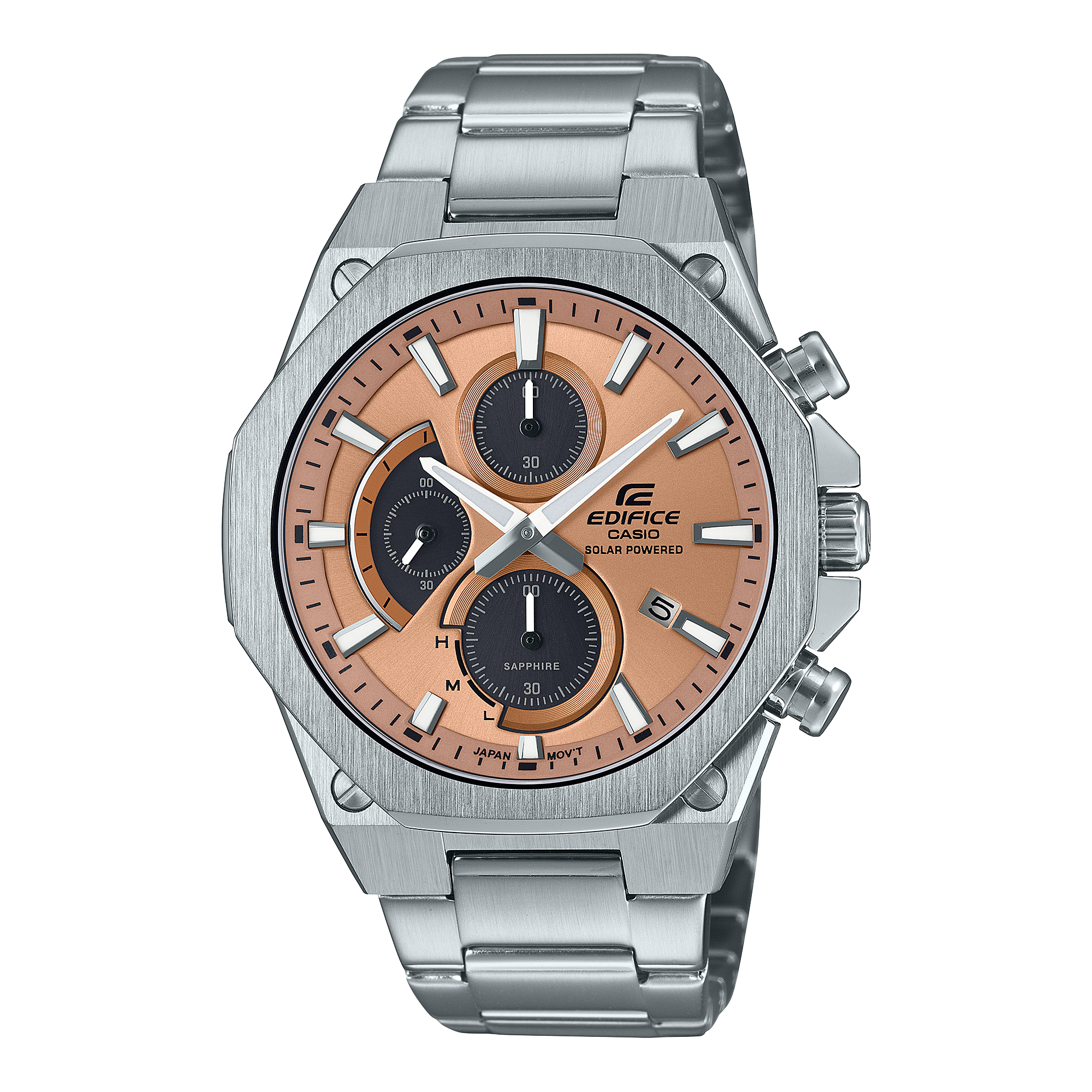 นาฬิกา Casio EDIFICE Solar-Powered Chronograph Sapphire EFS-S570 series รุ่น EFS-S570D-5AV ของแท้ รับประกัน1ปี