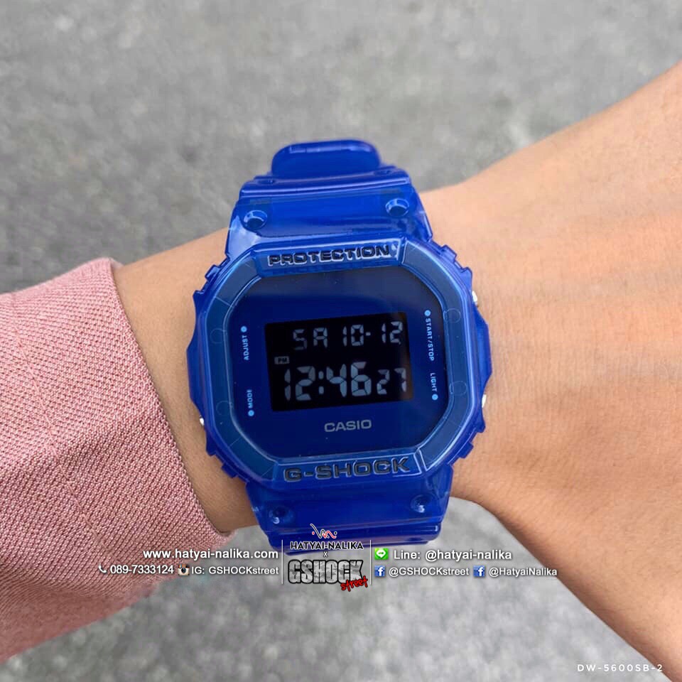 นาฬิกา Casio G-Shock Special color DW-5600SB COLOR SKELETON series รุ่น DW-5600SB-2 “น้ำเงินไพลิน” ของแท้ รับประกัน1ปี