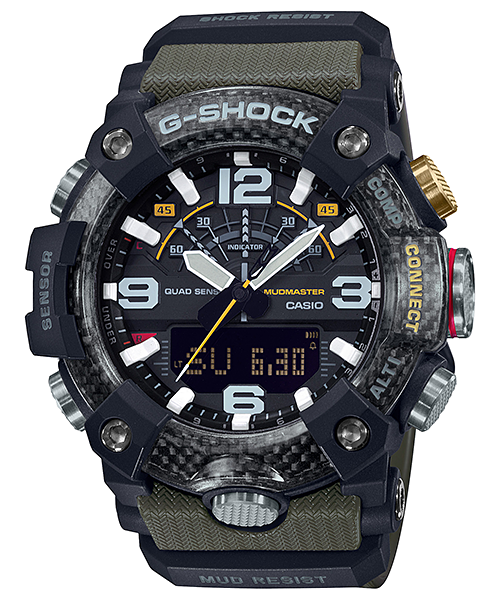 นาฬิกา Casio G-Shock MUDMASTER Carbon Core Guard with Bluetooth GG-B100 series รุ่น GG-B100-1A3 ของแท้ รับประกัน1ปี