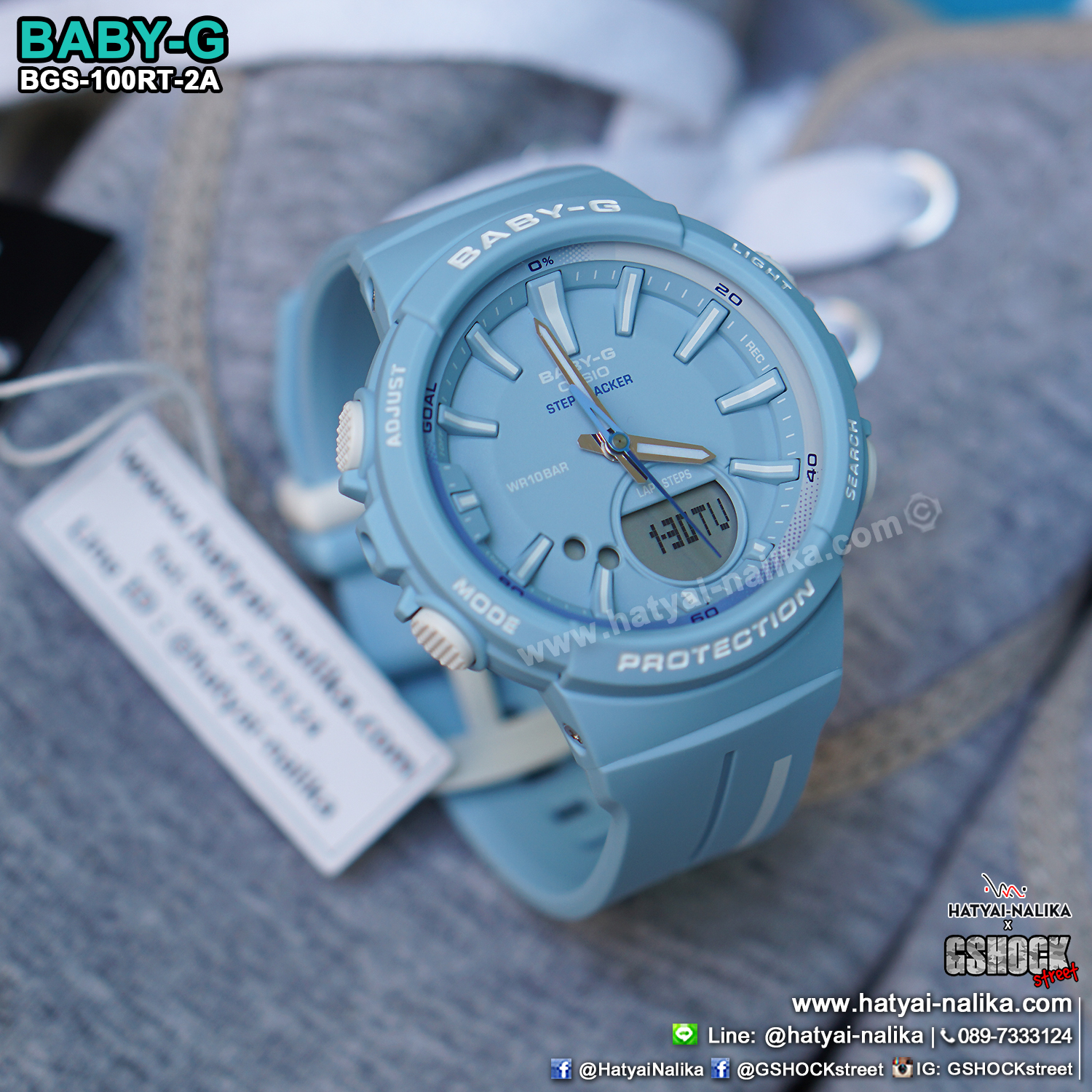 นาฬิกา Casio Baby-G for Running BGS-100RT Running Trendy series รุ่น BGS-100RT-2A ของแท้ รับประกัน1ปี