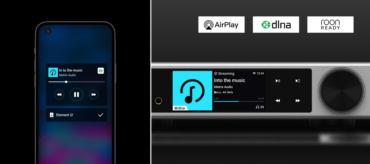 Matrix Audio Element i2 Streaming Music Player เครื่องเล่นเพลงเครือข่ายแบบตั้งโต๊ะ