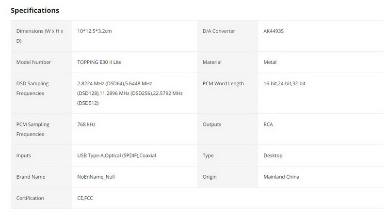 Topping E30ii Lite DAC ตั้งโต๊ะชิป AK4493S ประกันศูนย์ไทย