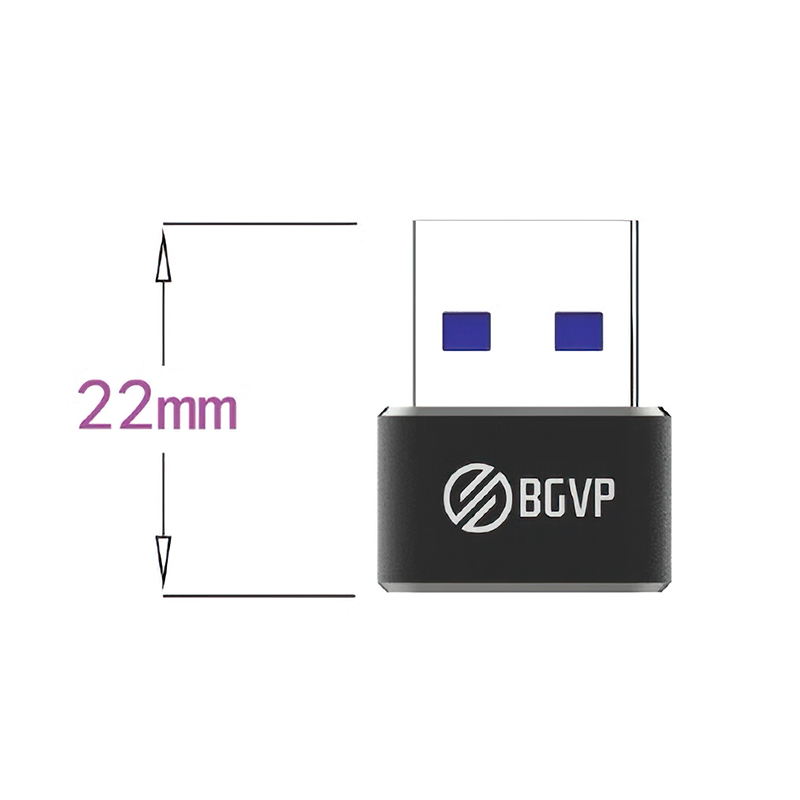 BGVP USB Adapter TypeC to TypeA อะแดปเตอร์แปลงจาก USB TypeC เป็น TypeA ยาว 22 มม.