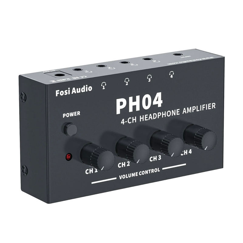 Fosi Audio PH04 แอมป์หูฟังตั้งโต๊ะแบบแยก เข้า 1 ออก 4 ช่องสัญญาณหูฟัง 3.5 มม. ประกันศูนย์ไทย