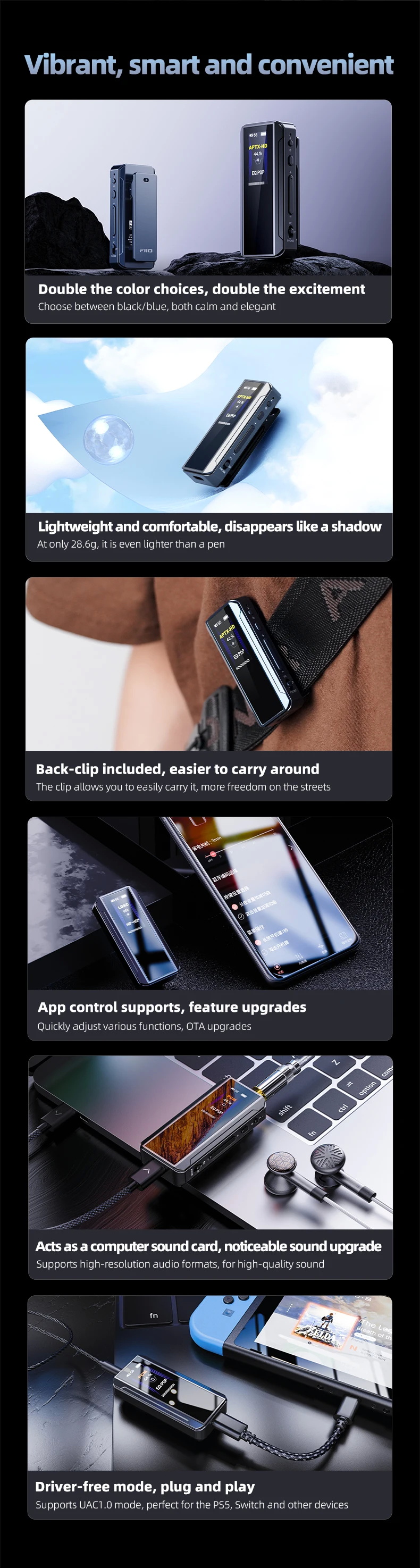 FiiO BTR13 Bluetooth DAC/AMP ชิป CS43131 x2 รองรับ LDAC, Dual Hi-Res ประกันศูนย์ไทย