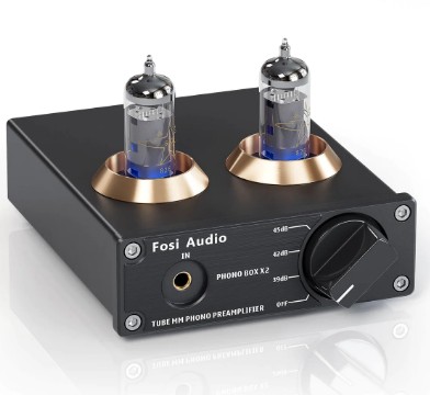 Fosi Audio Box X2 Vacuum Tube MM Phono Preamplifier 6A2 x2 คุณภาพสูง อัพเกรดหลอดแก้วได้ ประกันศูนย์ไทย