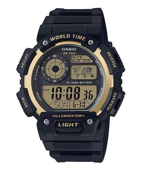 นาฬิกา Casio 10 YEAR BATTERY AE-1400 series รุ่น AE-1400WH-9AV ของแท้ รับประกัน 1 ปี