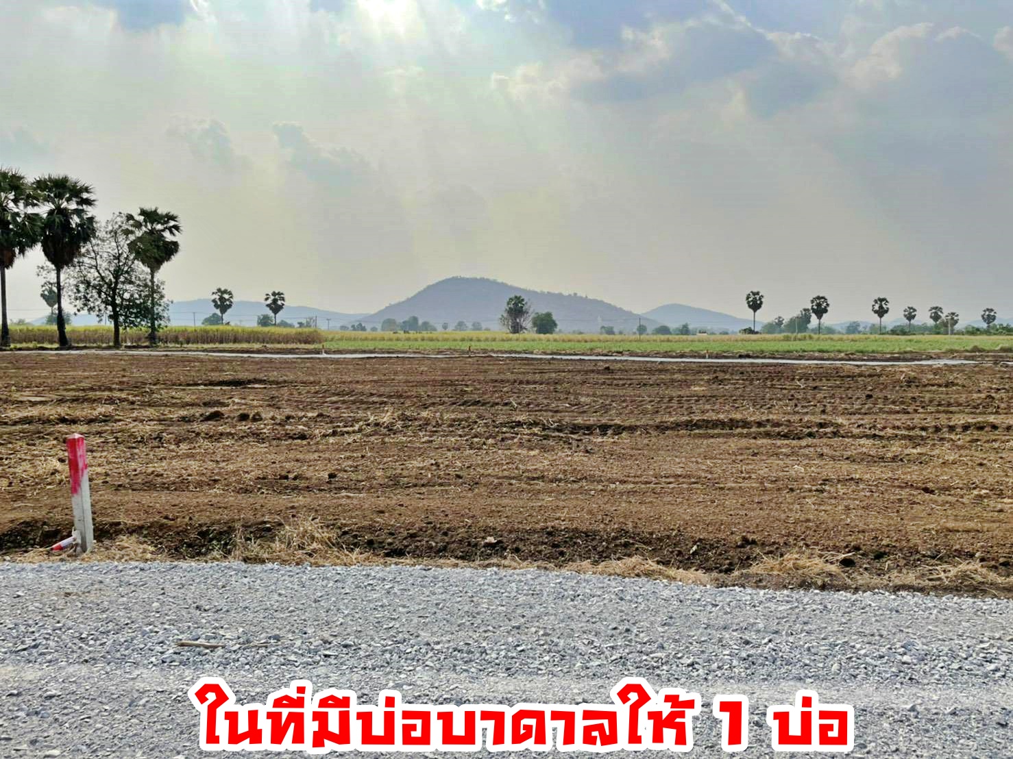 💰ขายแล้ว💰ขายที่ดินแปลงสวย วิวภูเขา เมืองทราวดี อ.อู่ทอง จ.สุพรรณบุรี เนื้อที่ 9ไร่ ไร่ละ 320,000 บ. {ขายยกแปลง}ที่สวย บรรยากาศดี วิวทิวทัศน์สวยงาม ⚜ติดถนนทางสาธารณะ กว้าง 7 เมตร สาธารณูปโภคครบครัน อยู่ใกล้แหล่งชุมชน