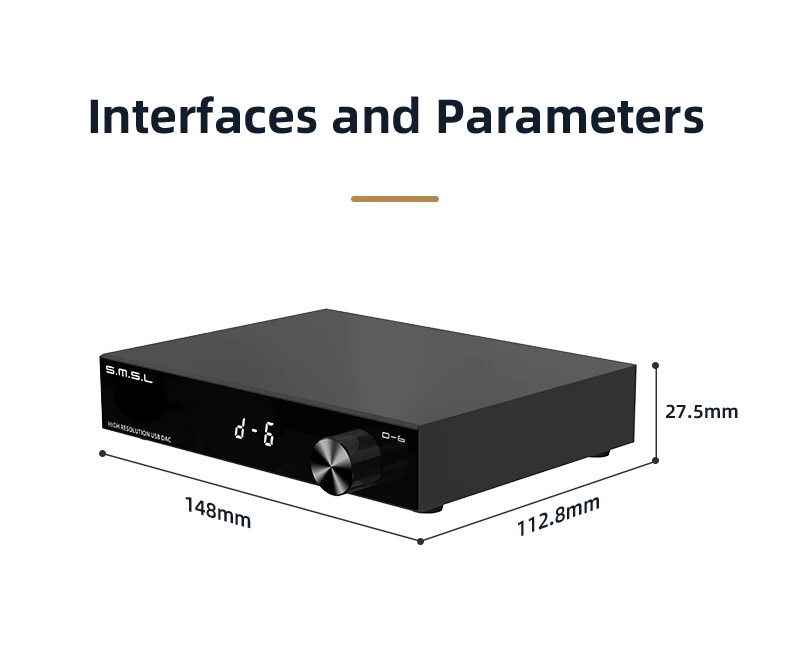 SMSL D-6 DAC ตั้งโต๊ะชิป Dual Ak4493s รองรับ Hi-Res ประกันศูนย์ไทย