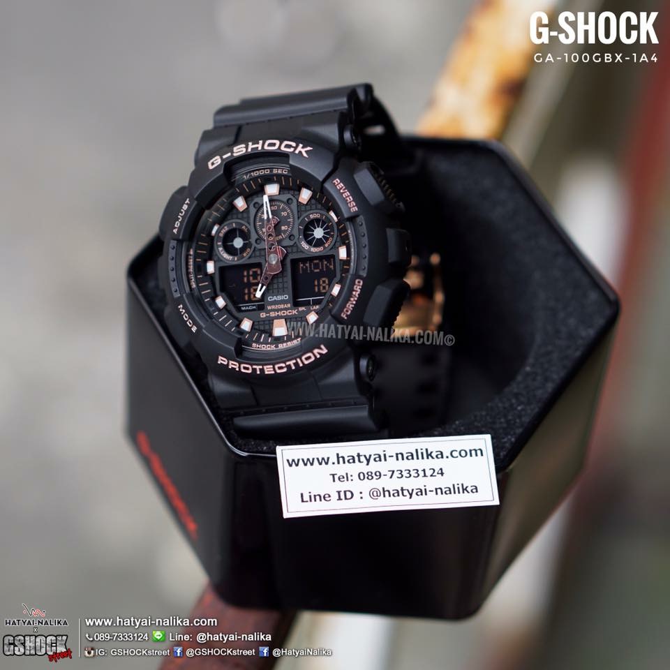 นาฬิกา Casio G-Shock Special Color BLACK&GOLD XTRA Color series รุ่น GA-100GBX-1A4 ของแท้ รับประกัน1ปี